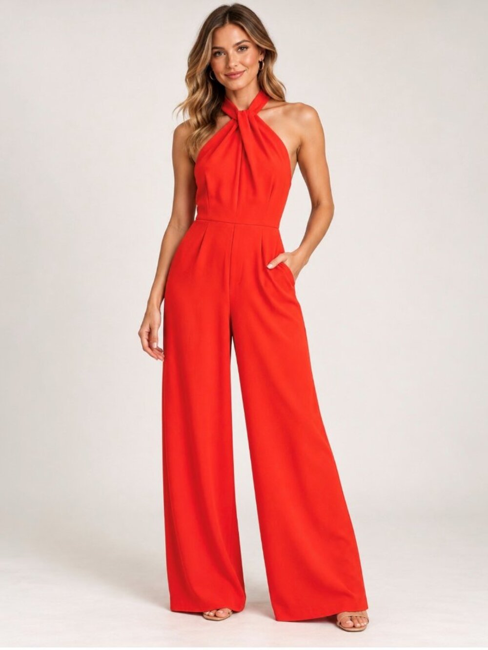 Julia Jordan Orange Jumpsuit with pockets
